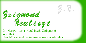 zsigmond neuliszt business card